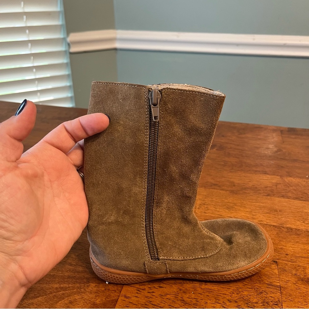 Livie and Luca brown suede tiempo Boots with Button Accents size 11 - Picture 2 of 6